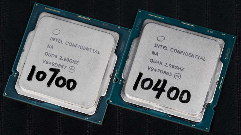 Core i7-10700およびCore i5-10400 QS版