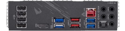 Gigabyte Z490 AORUS ELITE-AC - バックパネル