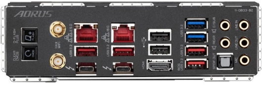 Gigabyte Z490 AORUS XTREME WATERFORCE - バックパネル