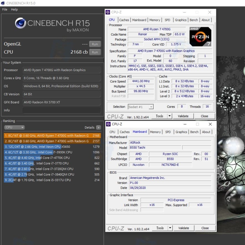 Ryzen 7 4700G - Cinebench R15 Multi