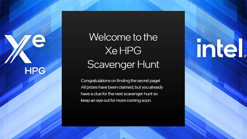 Intel Xe HPG Scavenger Hunt