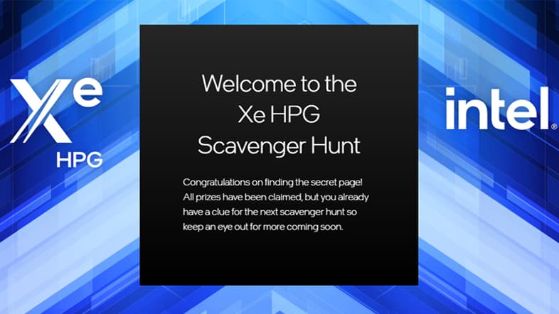 Intel Xe HPG Scavenger Hunt