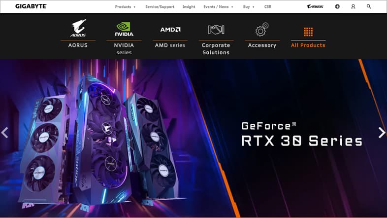 Gigabyte GeForce RTX 3000 Series