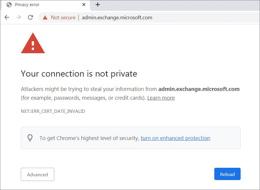『admin.exchange.microsoft.com』にアクセスできない