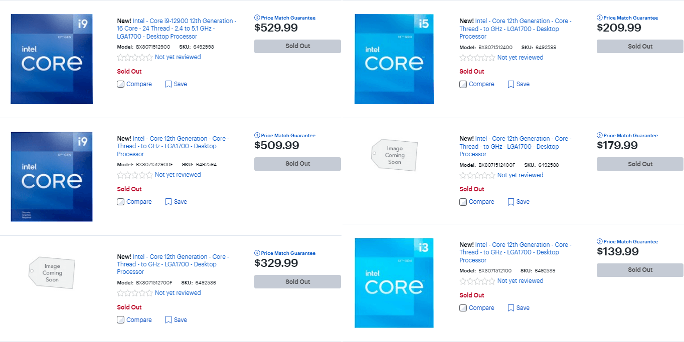 Alder Lake-S Core 12000シリーズ Kなしモデル - Best Buy価格