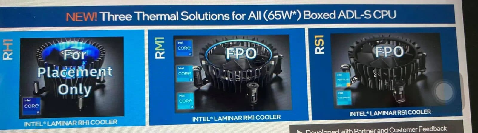 Intel Laminar CPUクーラーシリーズ