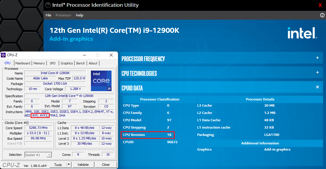 Core i9-12900K - AVX-512 無効