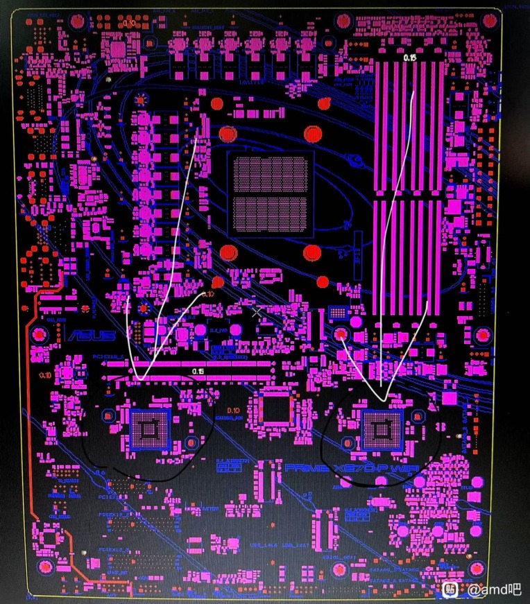 ASUS PRIME X670-P WIFIマザーボードとされるPCB