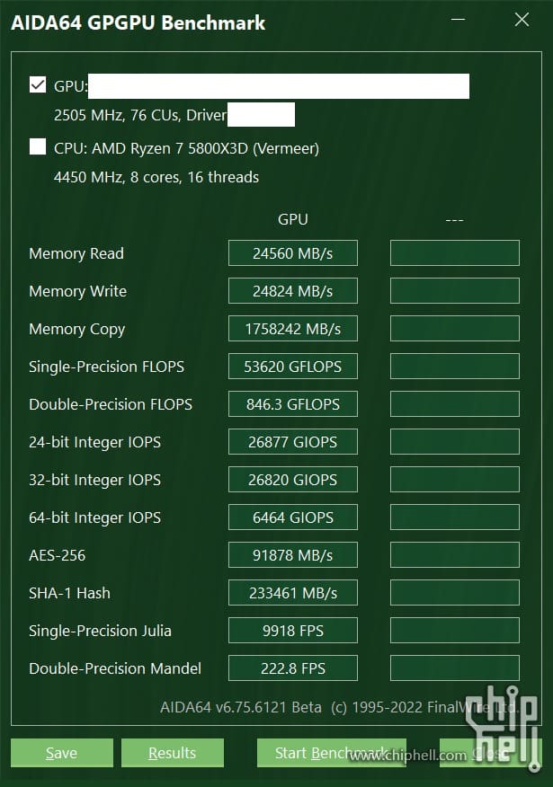 GeForce RTX 4080 16GB - AIDA64