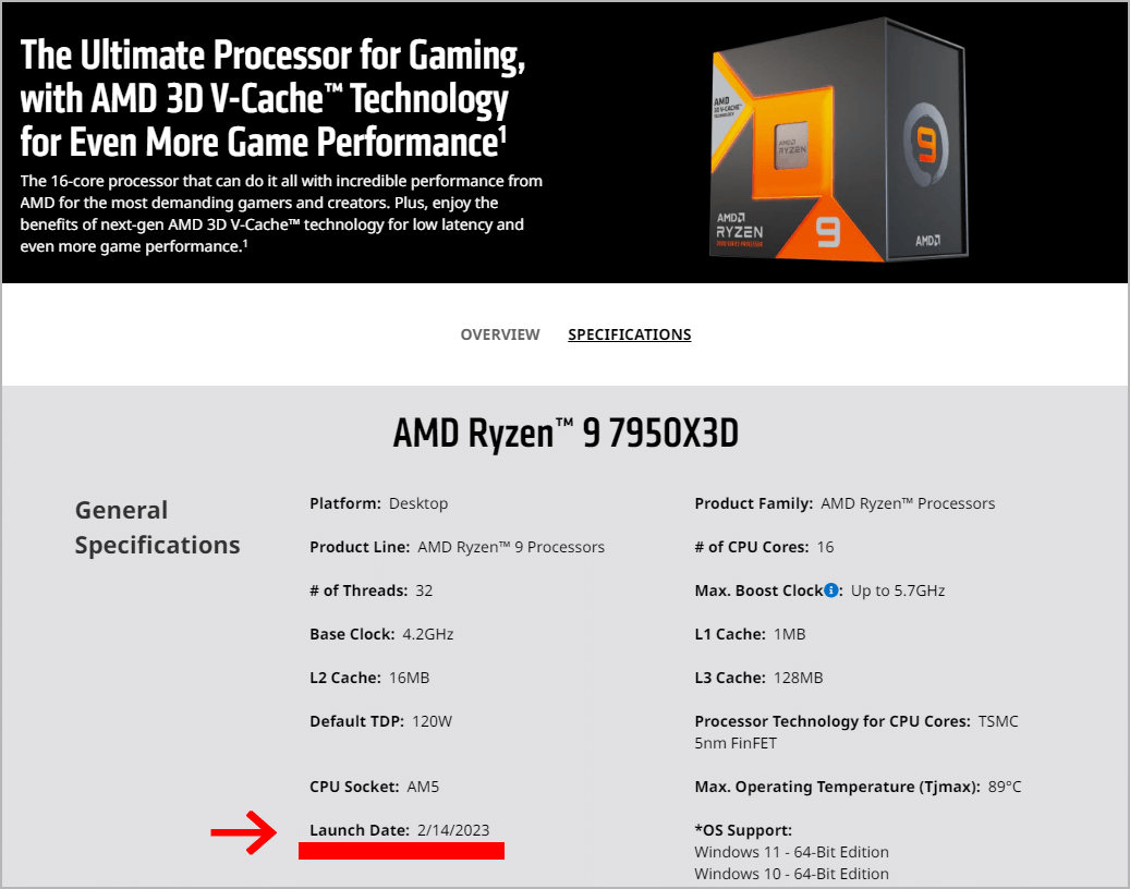 AMD Ryzen 7000X3Dシリーズは2023年2月14日発売