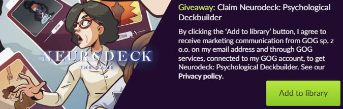 『Neurodeck: Psychological Deckbuilder』バナー