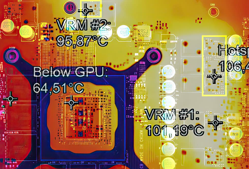 GeForce RTX 4070 カスタムモデル - 最大温度106℃