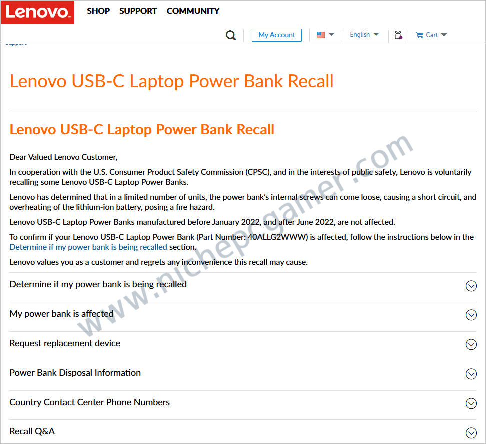 Lenovo英語サイト