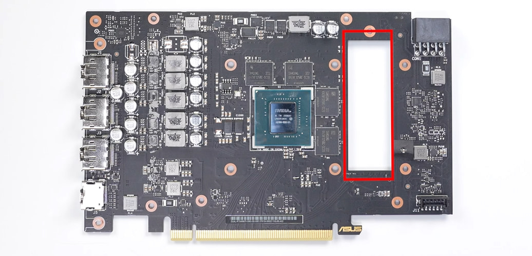 ASUS DUAL GeForce RTX 4060 Ti SSD OC: PCB