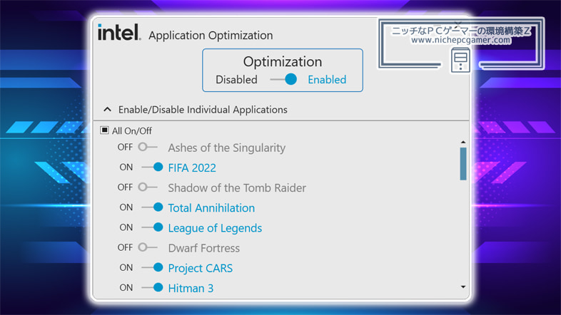 Intel Application Optimization