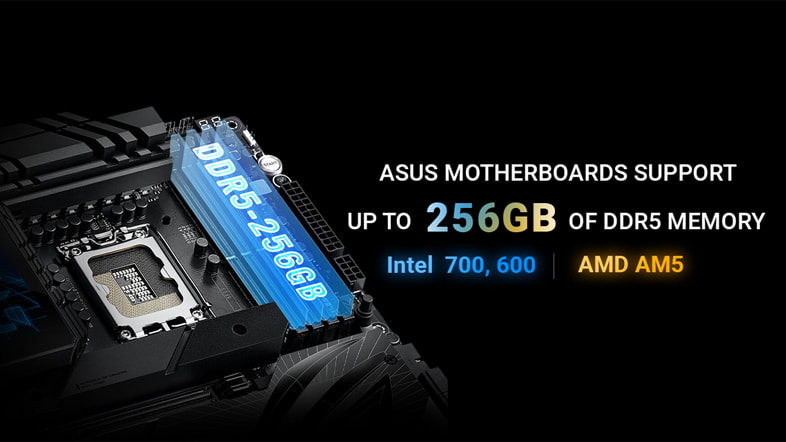 ASUS、最大256GBのDDR5メモリ容量に対応
