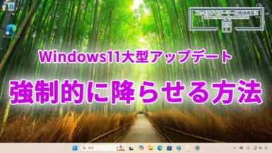 Windows Updateに強制的に大型アップデートを降らせる方法。簡単に最新のWindows11 24H2に Windows Updateに強制的に大型アップデートを降らせる方法