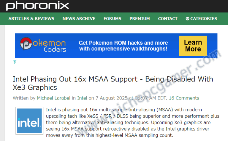 Msaa Computer Intel、次世代GPU Xe3 / Celestialで16x MSAAを廃止。Intelエンジニアが明言 | ニッチなPCゲーマーの環境構築Z