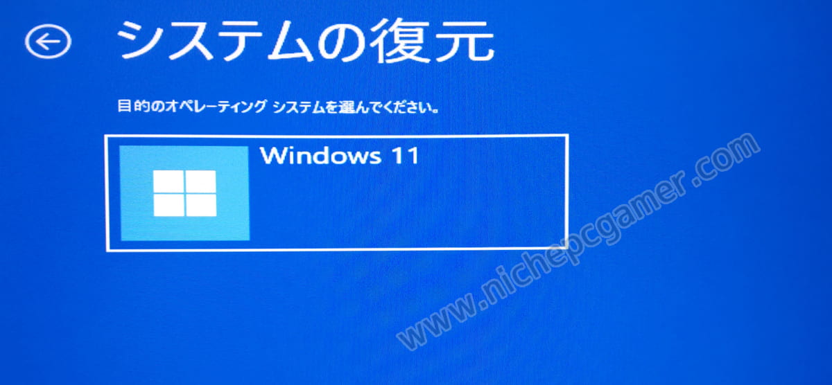 『Windows 11』を選択