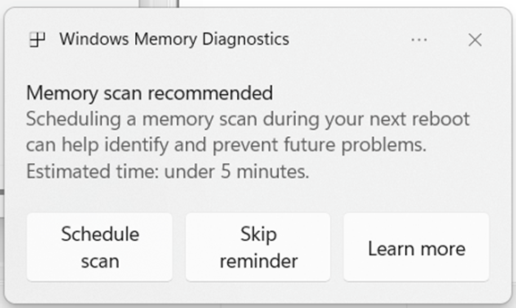 Proactive Memory Diagnostics (プロアクティブメモリ診断)