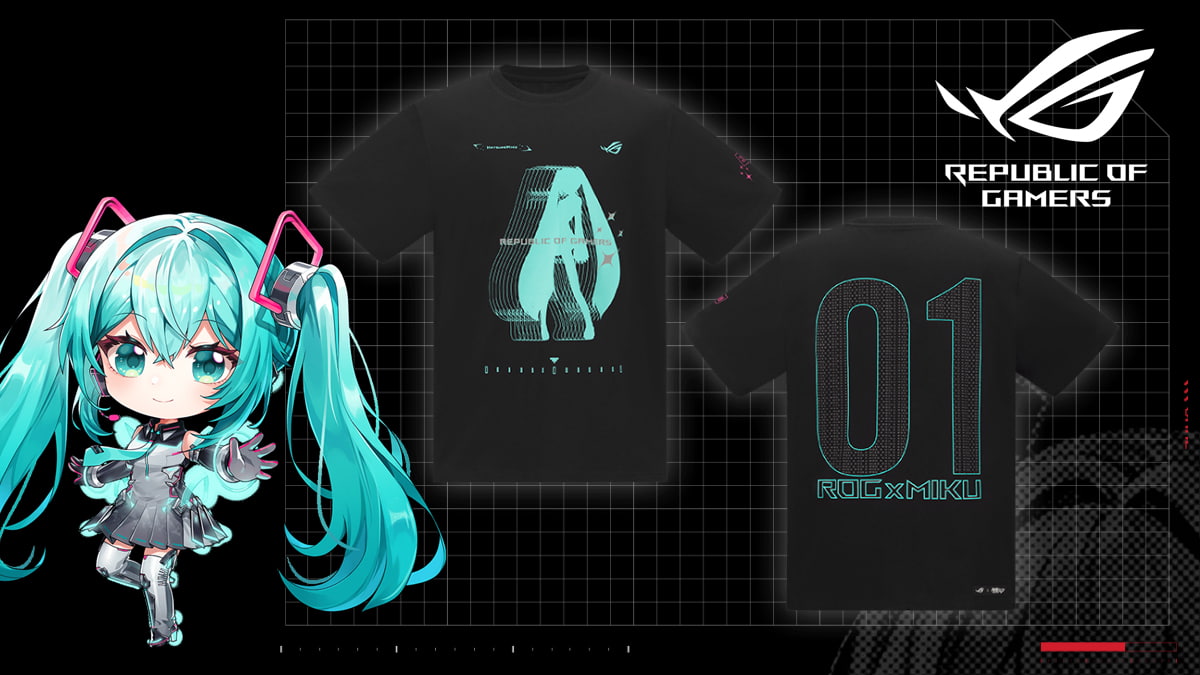 初音ミク x ROGコラボTシャツ