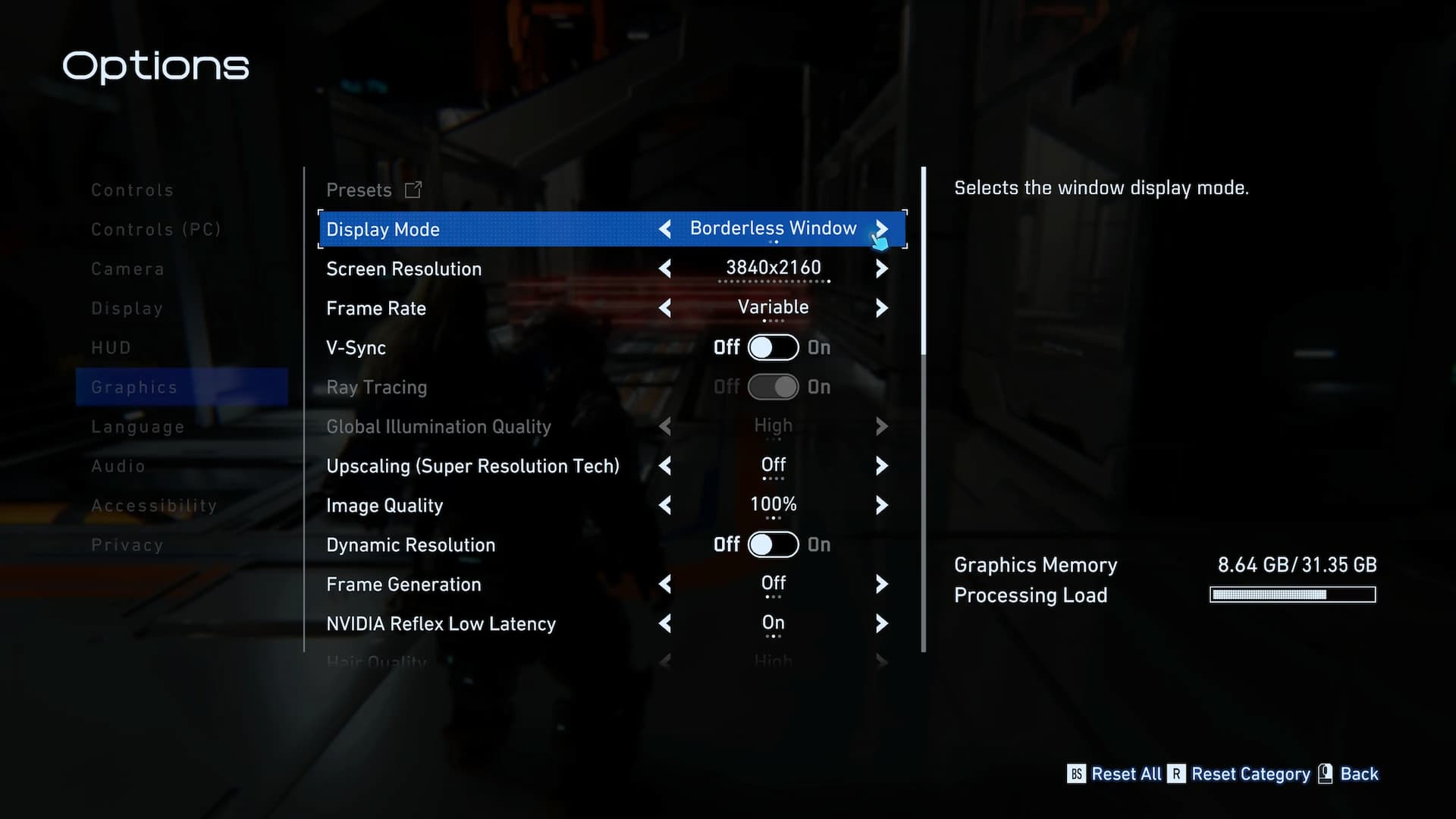 PRAGMATA SKETCHBOOK 体験版 画質設定