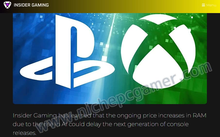 メモリ高騰によりPS6や次世代Xboxの発売が遅くなる可能性があるという