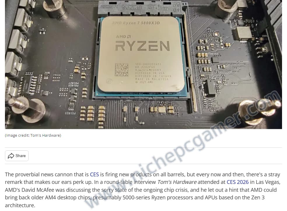 AMDがZen 3 Ryzen 5000シリーズの再販を検討しているという