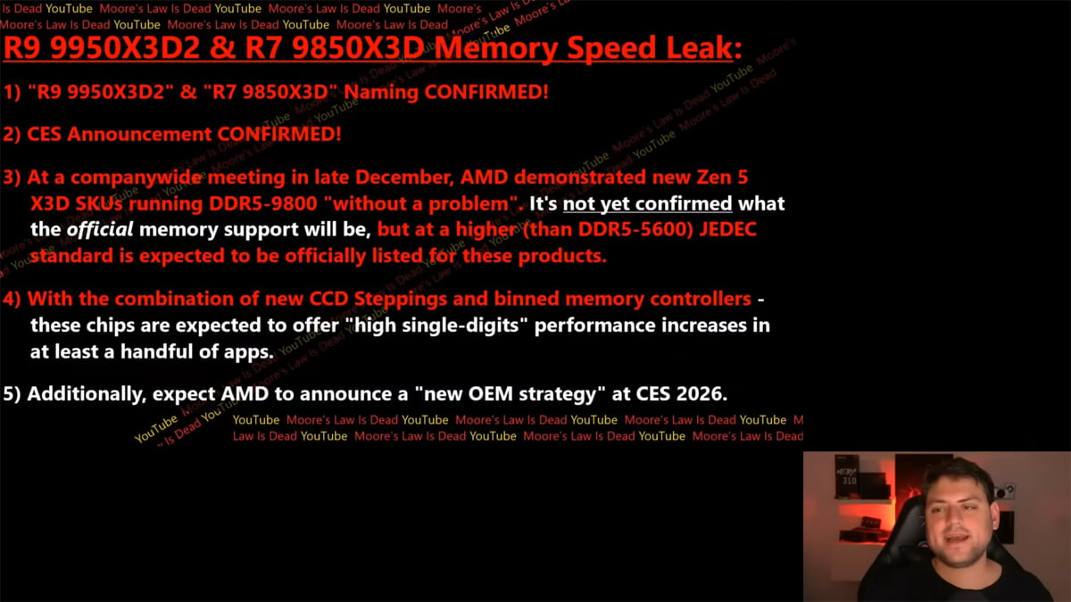 Ryzen 9 9950X3D2とRyzen 7 9850X3Dに関する続報