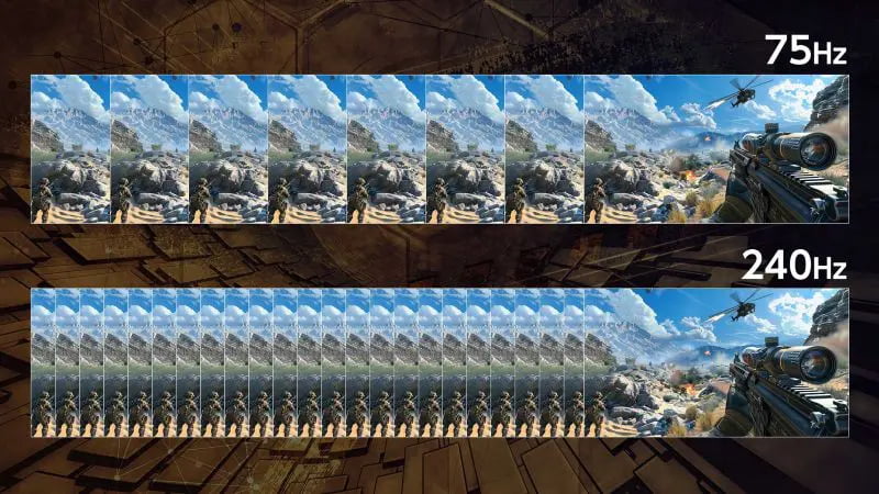 240Hzによる滑らかな映像体験