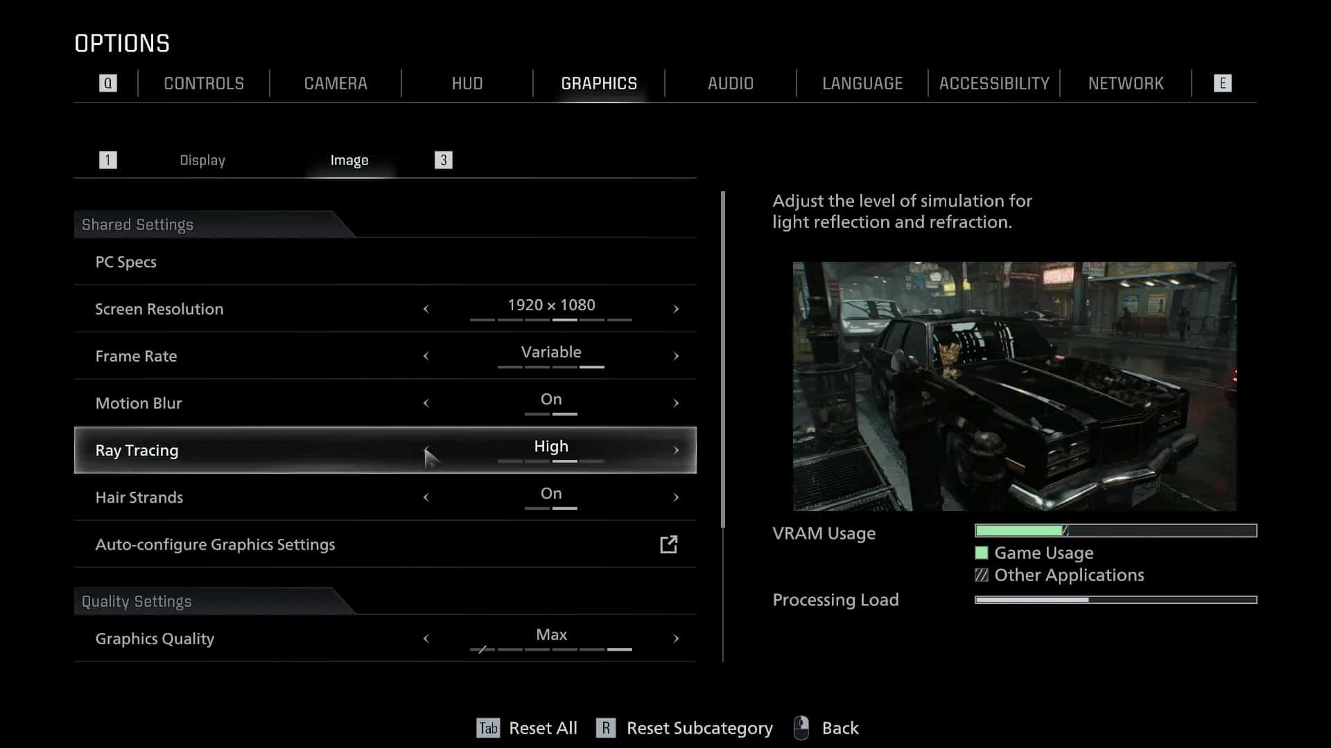 バイオハザード レクイエム 画質設定
