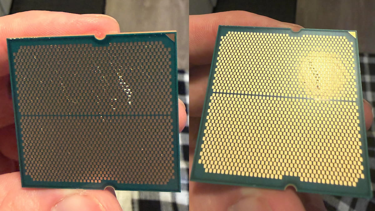 Ryzen 7 7700X: 裏面は悲惨なことに