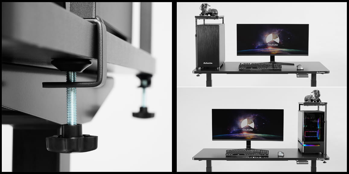 しっかり固定。左右どちらにも設置可能