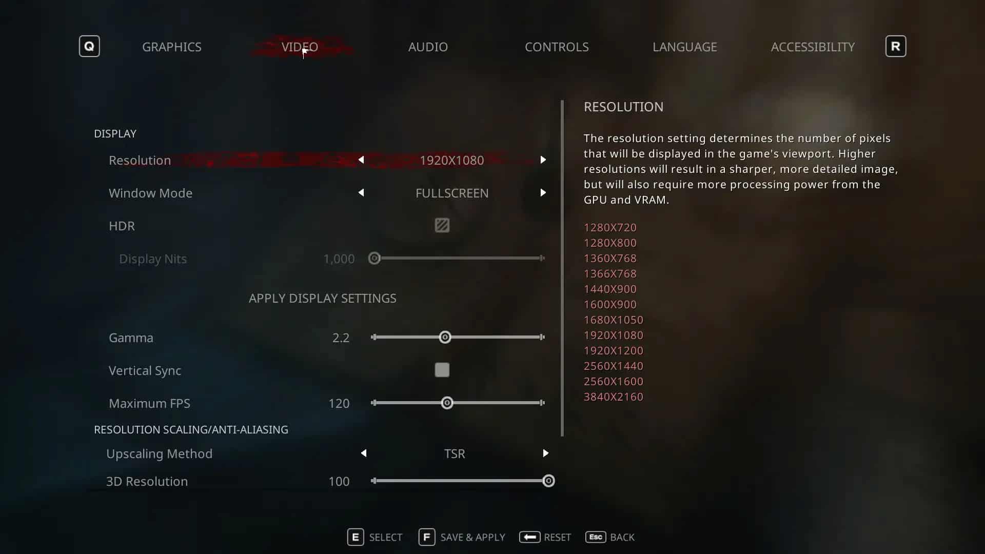 The Occultist 画質設定