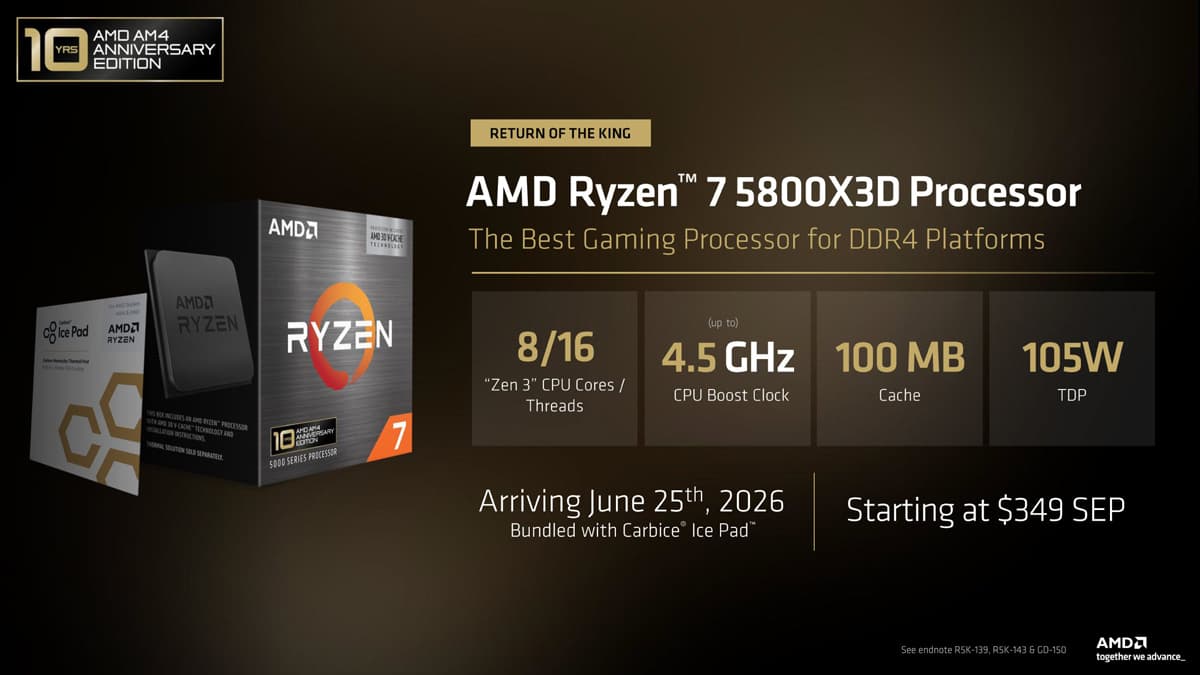Ryzen 7 5800X3D 10th Anniversary Edition