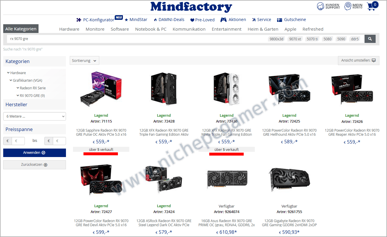 Radeon RX 9070 GREの販売台数: 2026年6月19日時点