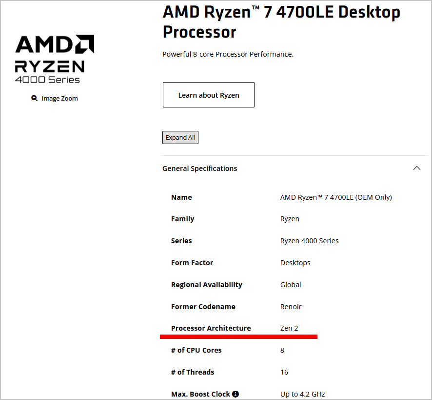 AMD Ryzen 7 4700LE