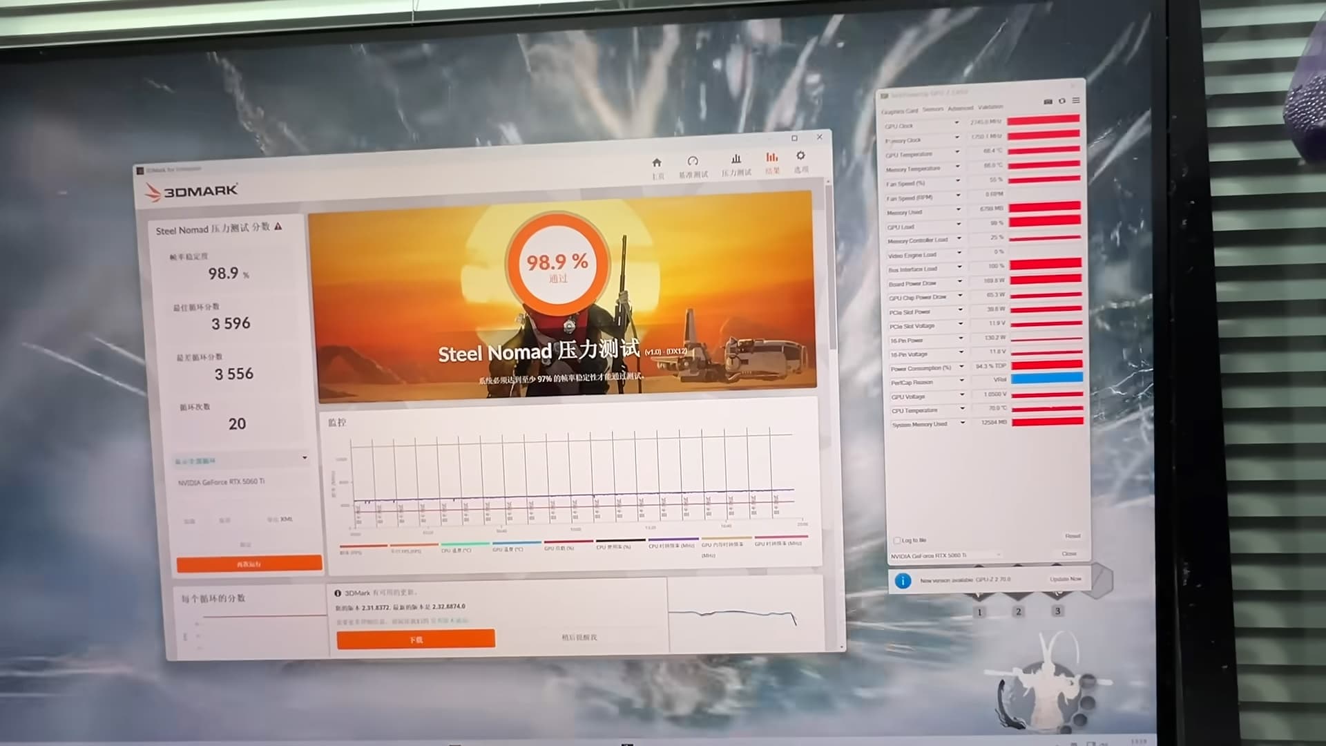 3DMark Steel Nomad ストレステストを完走
